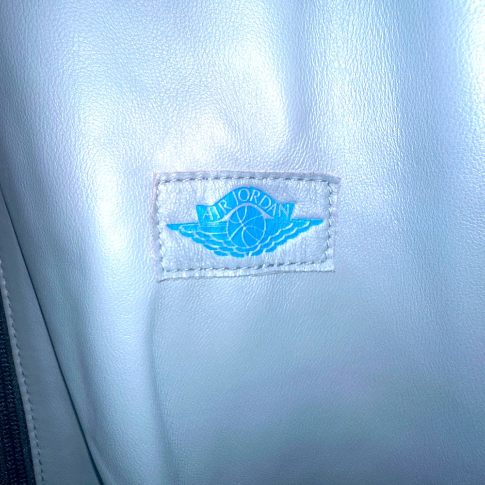 Rare Vintage Jordan Brand BHM edition 100% Leather Cool Gray Motorcycle Jacket - Picture 7 of 15